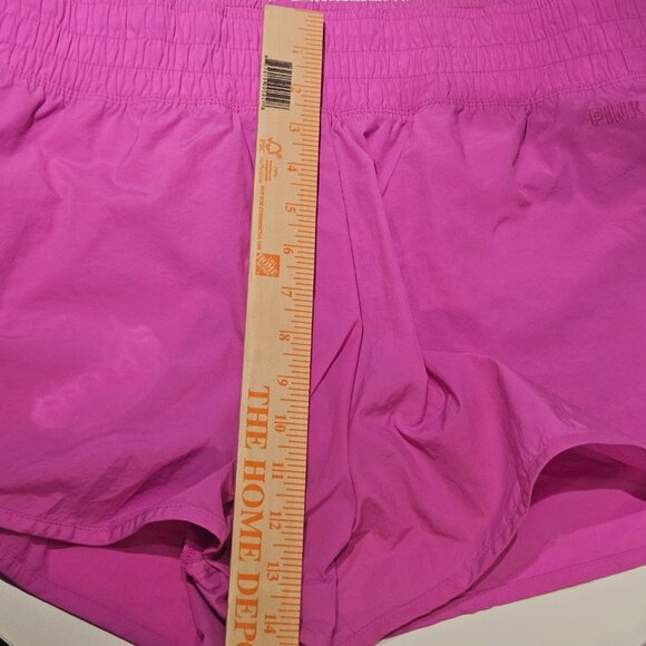 Victoria's Secret PINK Shorts Size L Active Logo Bright Pink Barbiecore Sporty - Picture 6 of 9